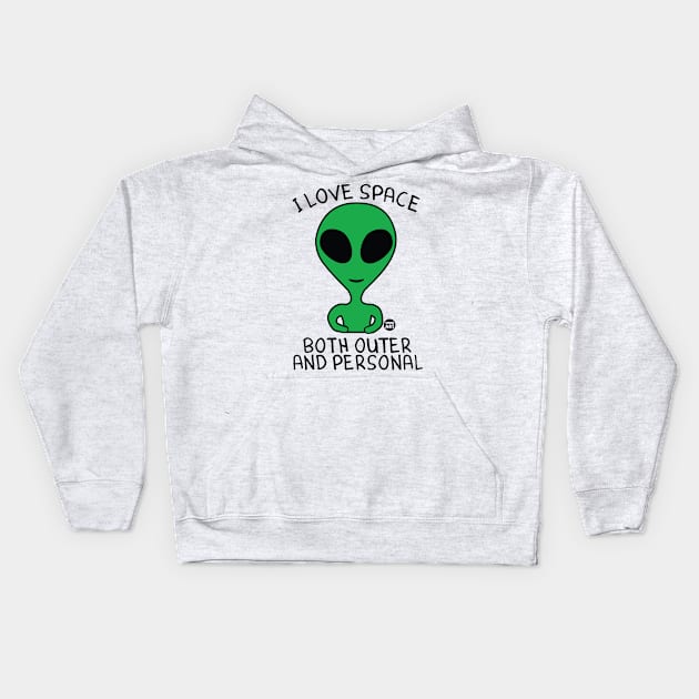 personal space Kids Hoodie by toddgoldmanart